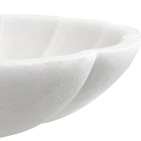 Uttermost Petal Ivory Ricestone Bowl - 16.75"x4"x16.75"