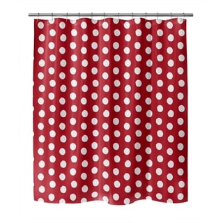 BIG POLKA DOTS RED Shower Curtain By Kavka Designs