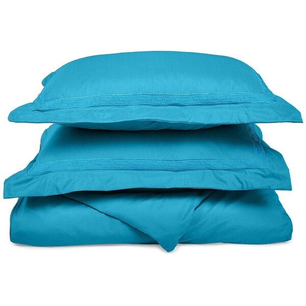 Superior Embroidered Microfiber Wrinkle Resistant Duvet Cover Set