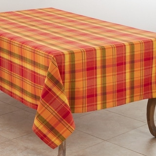 Autumn Plaid Cotton Tablecloth