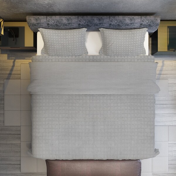 Regency Grey Reversible Duvet Cover Set with Pillow Sham