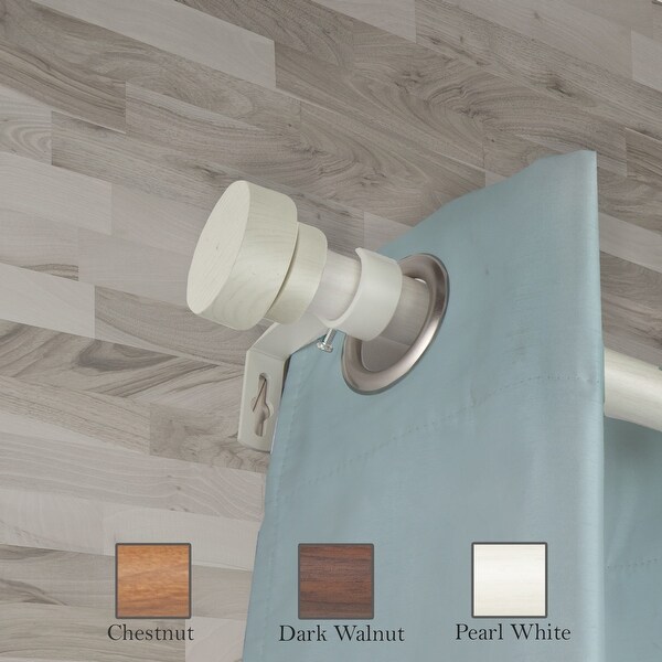 InStyleDesign Beret 1 inch Faux Wood Curtain Rod