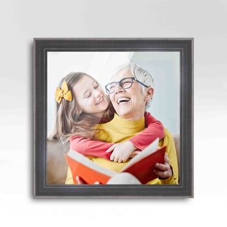 7x7 Grey Picture Frame - Wood Picture Frame Complete with UV Acrylic,