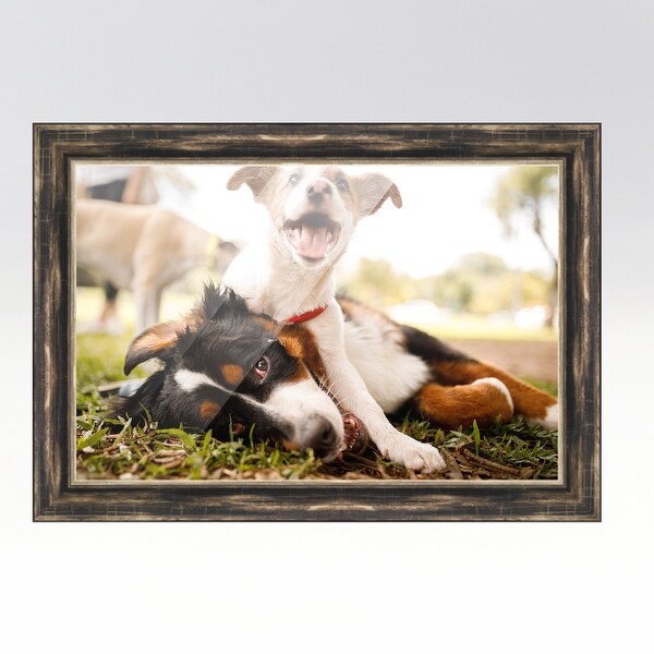 17x25 Black Picture Frame - Wood Picture Frame Complete with UV