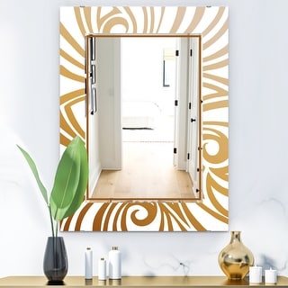 Designart 'Golden Vector' Glam Mirror - Accent or Vanity Printed Mirror