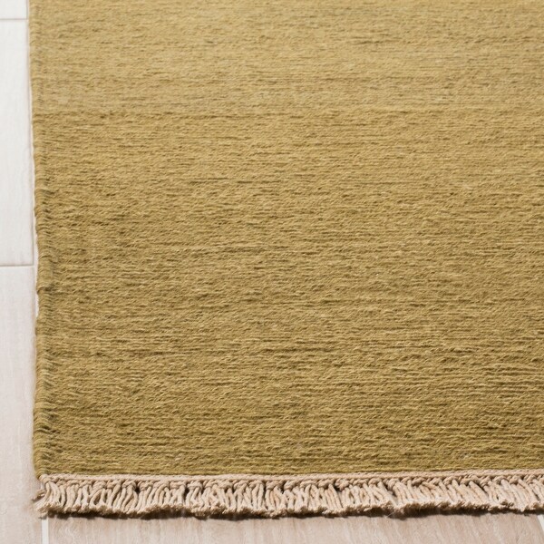 SAFAVIEH Couture Handmade Sumak Flatweave Larue Traditional Oriental Wool Rug with Fringe