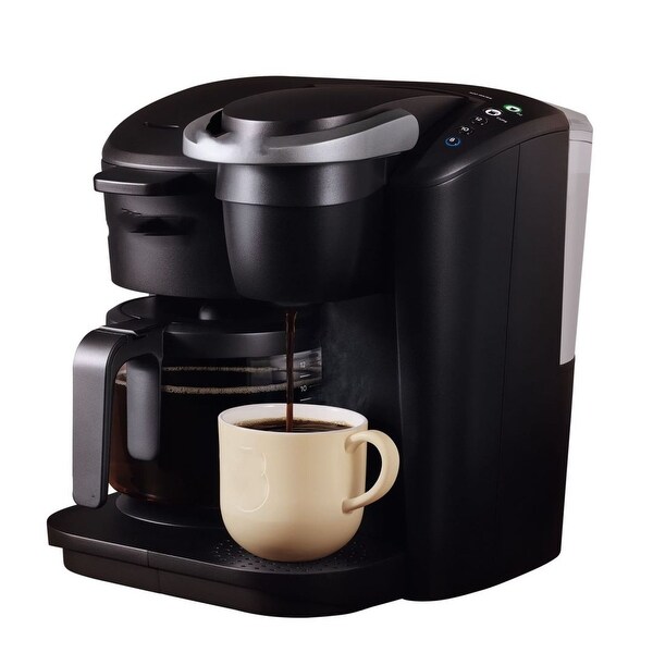 Black Single-Serve K-Cup Pod Coffee Maker, Black