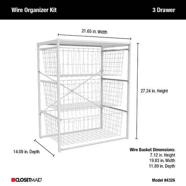 ClosetMaid Wire 3-Drawer Organizer