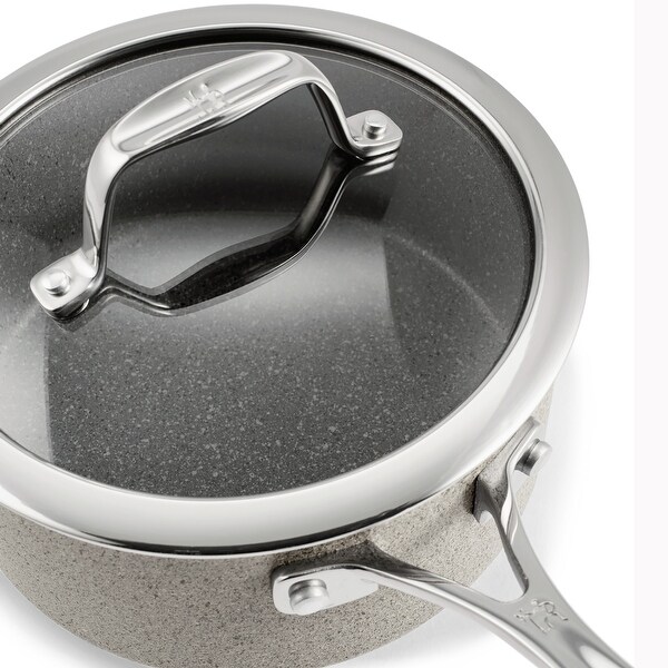 Henckels International Capri Series 10 Piece Non-Stick Cookware Set Made with Granitium Non-Stick Coating - Grey - 10-pc