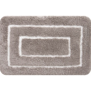 Borders Foam Bath Mat Taupe