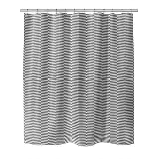 DEEP CHEVRON DARK GREY Shower Curtain By Kavka Designs
