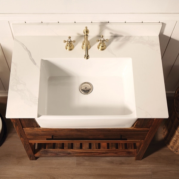 Louise 36in Bath Vanity with Single Under-mount Sink