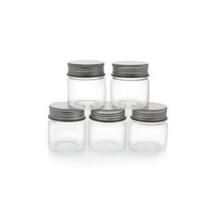 5-Piece Mini Glass Storage Jar with Lid for DIY Art Craft Tiny Jar, 1.7 Ounce