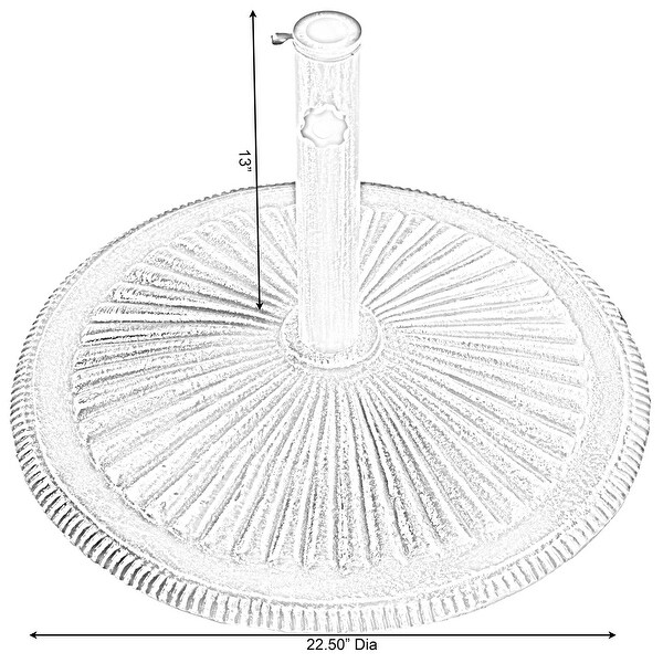 Outdoor Patio Cast Iron Umbrella Base Holder Stand