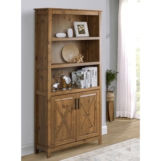 Saint Birch Houston Rustic Brown 2-door Bookcase