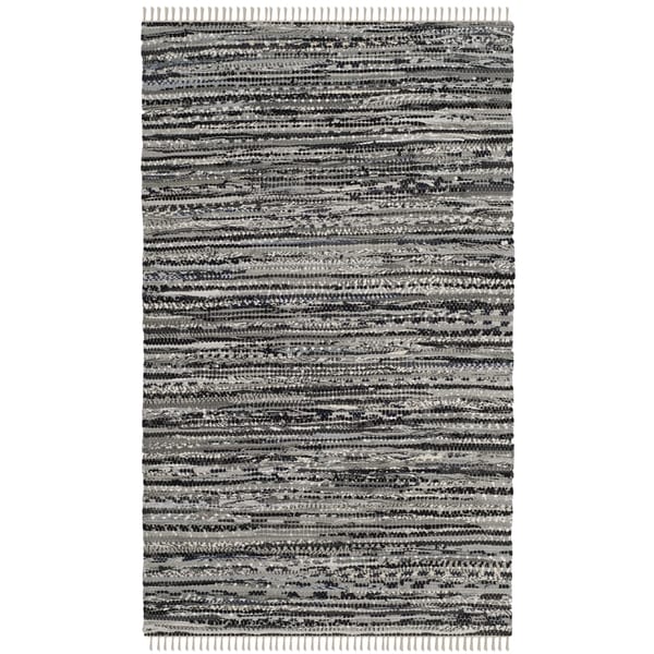 SAFAVIEH Handmade Rag Rug Ljubika Casual Stripe Cotton Rug with Fringe