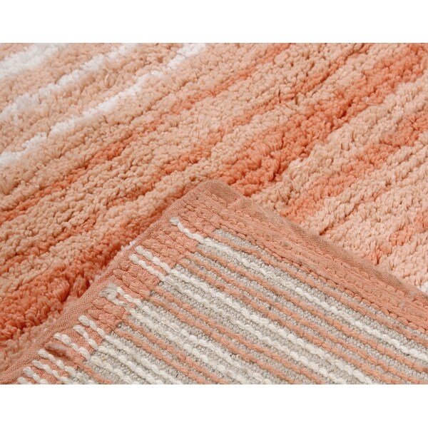 Gradiation Collection Absorbent Cotton 3 Piece Set Machine Washable Bath Rug
