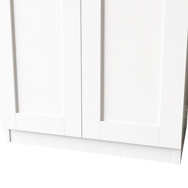 Modern High Wardrobe and Kitchen Cabinet with 2 Doors and 3 Shelves