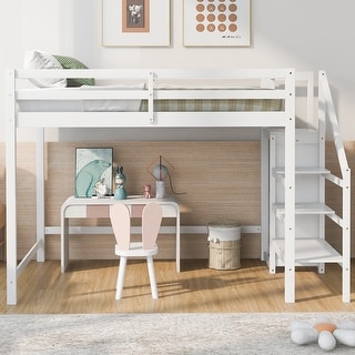 Full Size Wood Loft Bed
