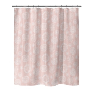 DOODLE FLORAL PINK Shower Curtain By Kavka Designs