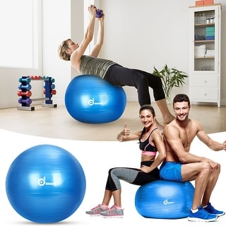 Exercise Yoga Ball Foam Roller Kit with Portable Bag - M