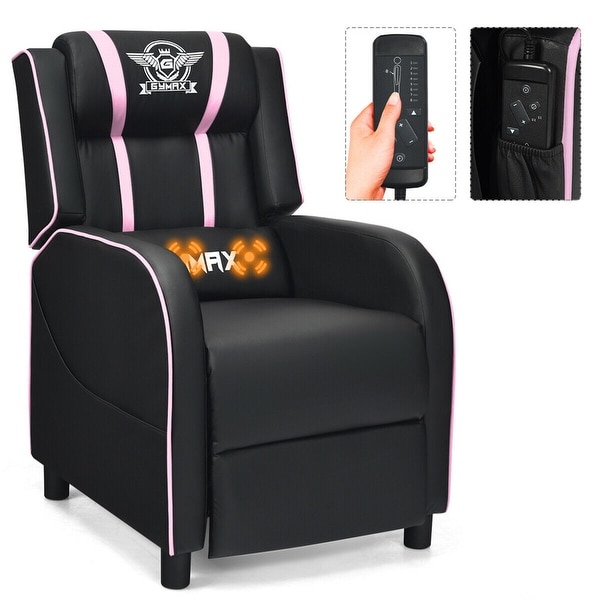 Massage Gaming Recliner Chair Racing Style Single Lounge Sofa