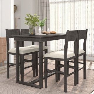 Farmhouse Counter Height 5-Piece Dining Table Set