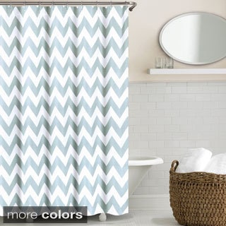 Echelon Home Chevron Shower Curtain