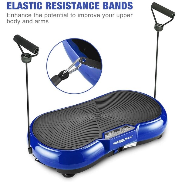 Wonder Maxi 3D Vibration Plate Exercise Machine w/ Dual Motor Oscillation, Blue - 25 x 13.75 x 5 inches