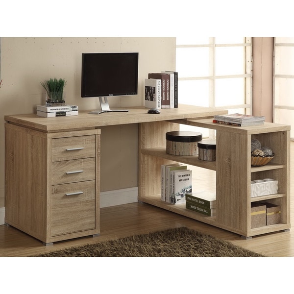 L-Shaped Corner Computer Desk with Storage Drawers