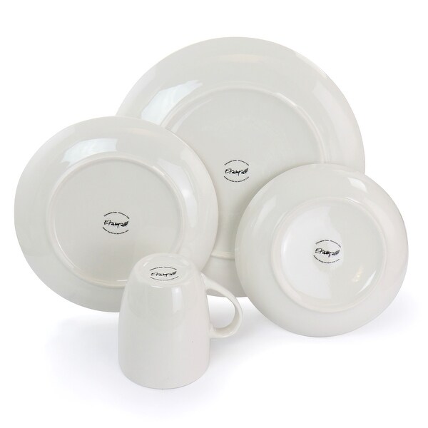 Elama Iris 32 Piece Porcelain Dinnerware Set - 8' x 10'