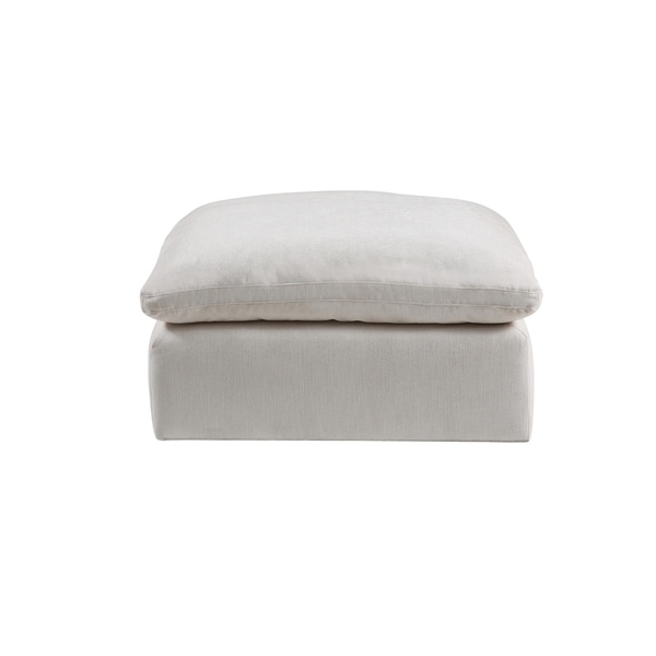 Copper Grove Chadir Modular Ivory Linen Ottoman(Ottoman only)