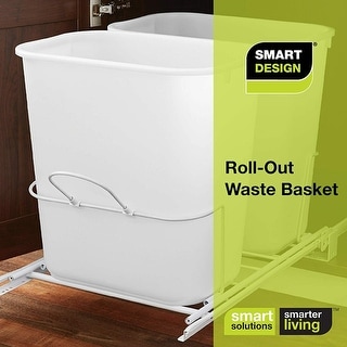 Smart Design Pull Out Dual Garbage Can - Set of 2