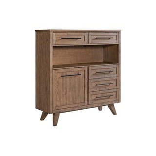 Oslo 54" Wide Pantry Cabinet with 4 Legs, Weathered Chestnut