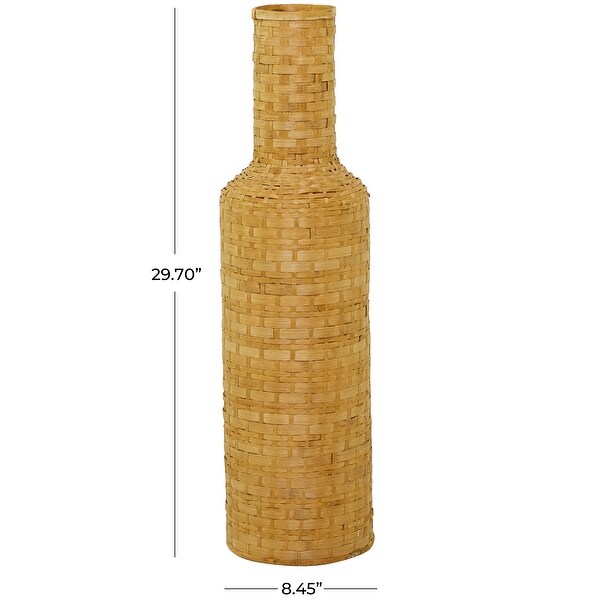 Bamboo Tall Woven Floor Vase