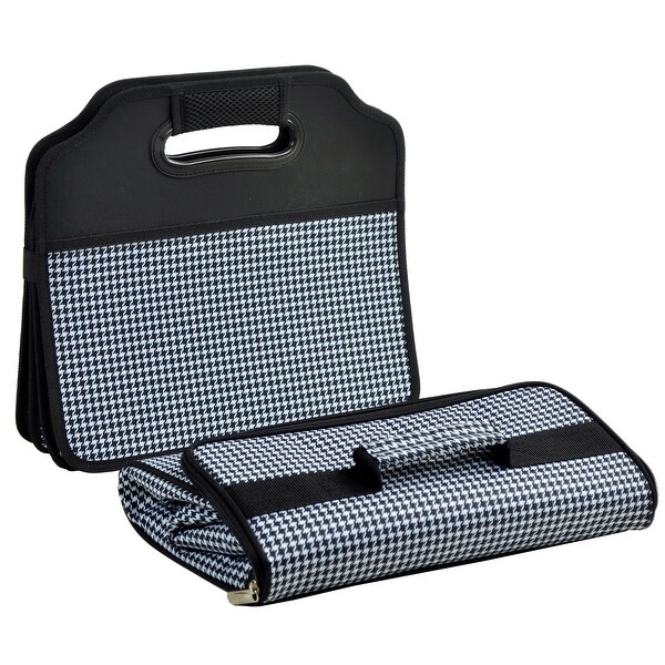 Picnic at Ascot Trunk Organizer and Cooler set - Houndstooth - Houndstooth Check - Houndstooth Check
