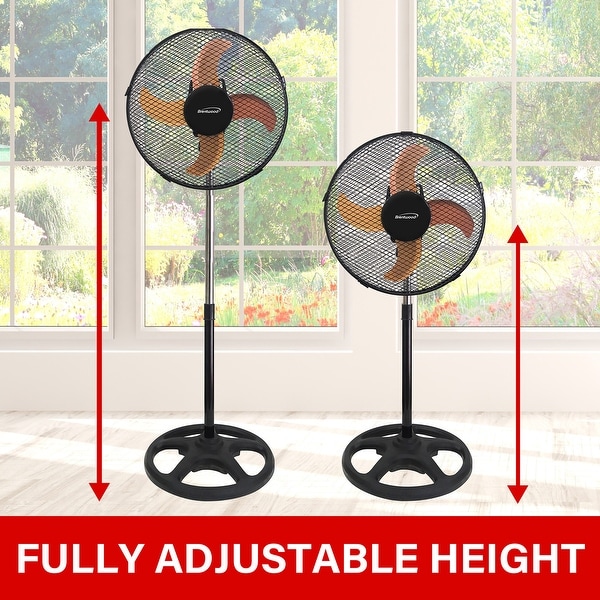 3 Speed 12in Oscillating Stand Fan
