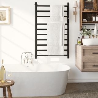 Wall Mounted Electric Towel Rack Heater with Temperature Controlled Timing Switch