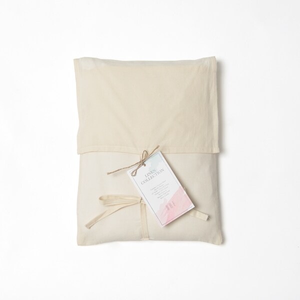 Aurora Home French Linen Back Tab Single Curtain Panel