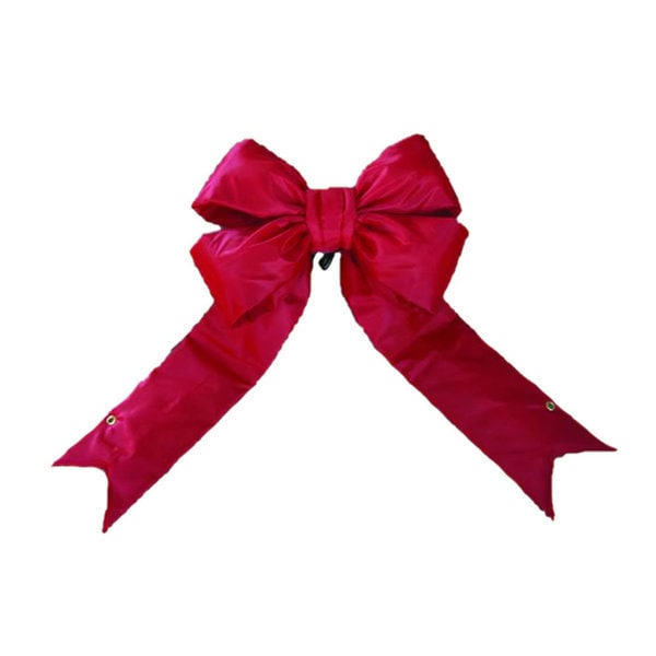 Vickerman Red Nylon 60-inch x 75-inch Outdoor Bow with 14-inch Ribbon