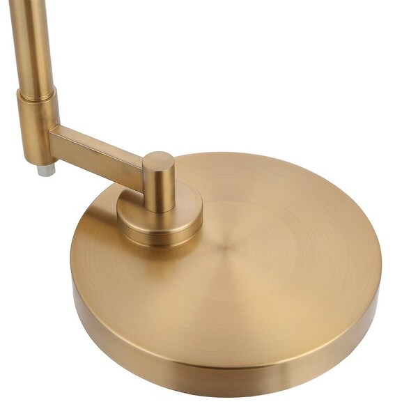 56" Metal Floor Lamp, Standing Light with Clear Glass Shade - N/A