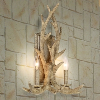 2 - Light Dimmable Antler Vanity Light
