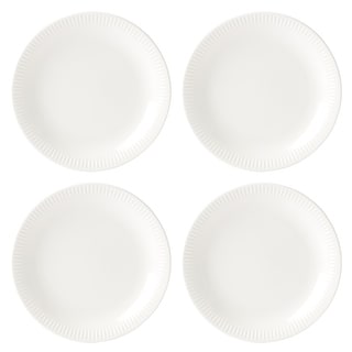 Profile White Porcelain 4-Piece Accent Plate Set