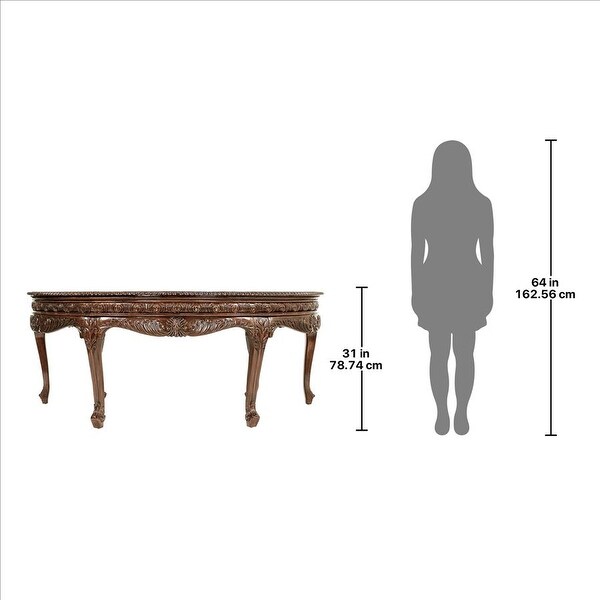 Design Toscano La Voute Grande Crescent Mahogany Executive Desk