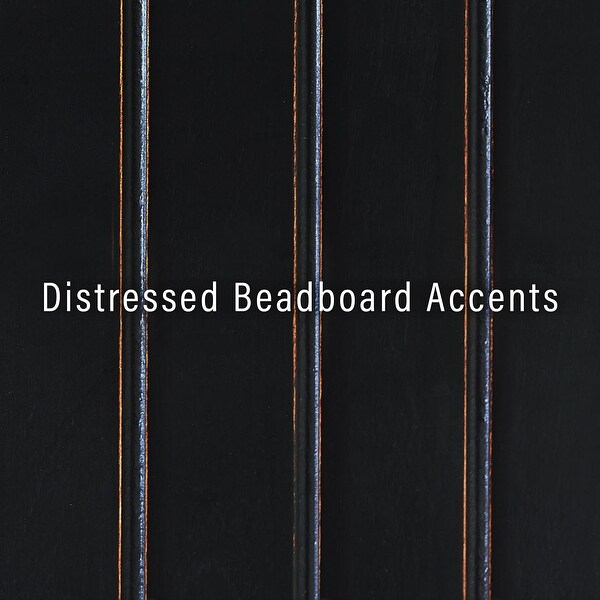 Seaside Kitchen Pantry in Distressed Black Finish