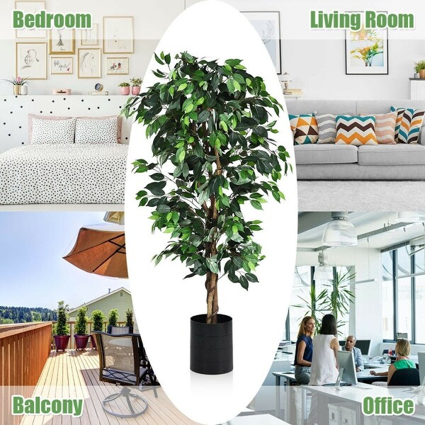 6 ft Artificial Ficus Silk Tree - 71"