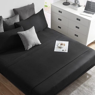 Snorze Cloud Sheet Set - Coma Inducer Peach Soft Microfiber - Black