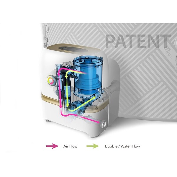 MSpa, AURORA, DELIGHT, 6 Person Inflatable Hot Tub & Spa, 138 Air Bubble System, ONE PIECE-ROUND