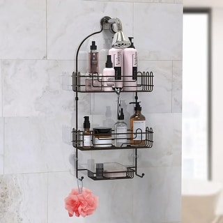 Stainless Steel Bathroom Hanging Shower Head Decor Organizer Rack