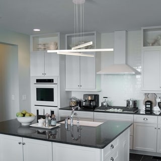 VONN Lighting Sirius 32" ETL Certified Integrated LED Adjustable Dimmable Pendant Black - 32.25"L x 32.25"W x 68.75"H